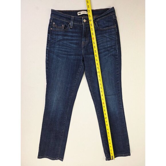 Levis 27X30 Size 4S Womens 505 Straight Leg Blue Denim 5 Pocket Logo Tag Jeans - Picture 10 of 14